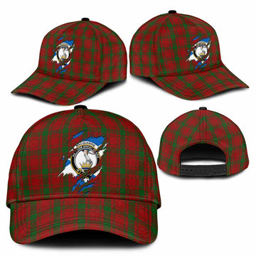 MacQuarrie (McQuarrie) Tartan Classic Cap with Family Crest In Me Style