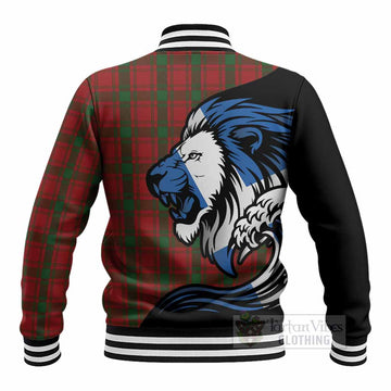 MacQuarrie (McQuarrie) Tartan Crest Baseball Jacket Scottish Golden Lions Wave Flow