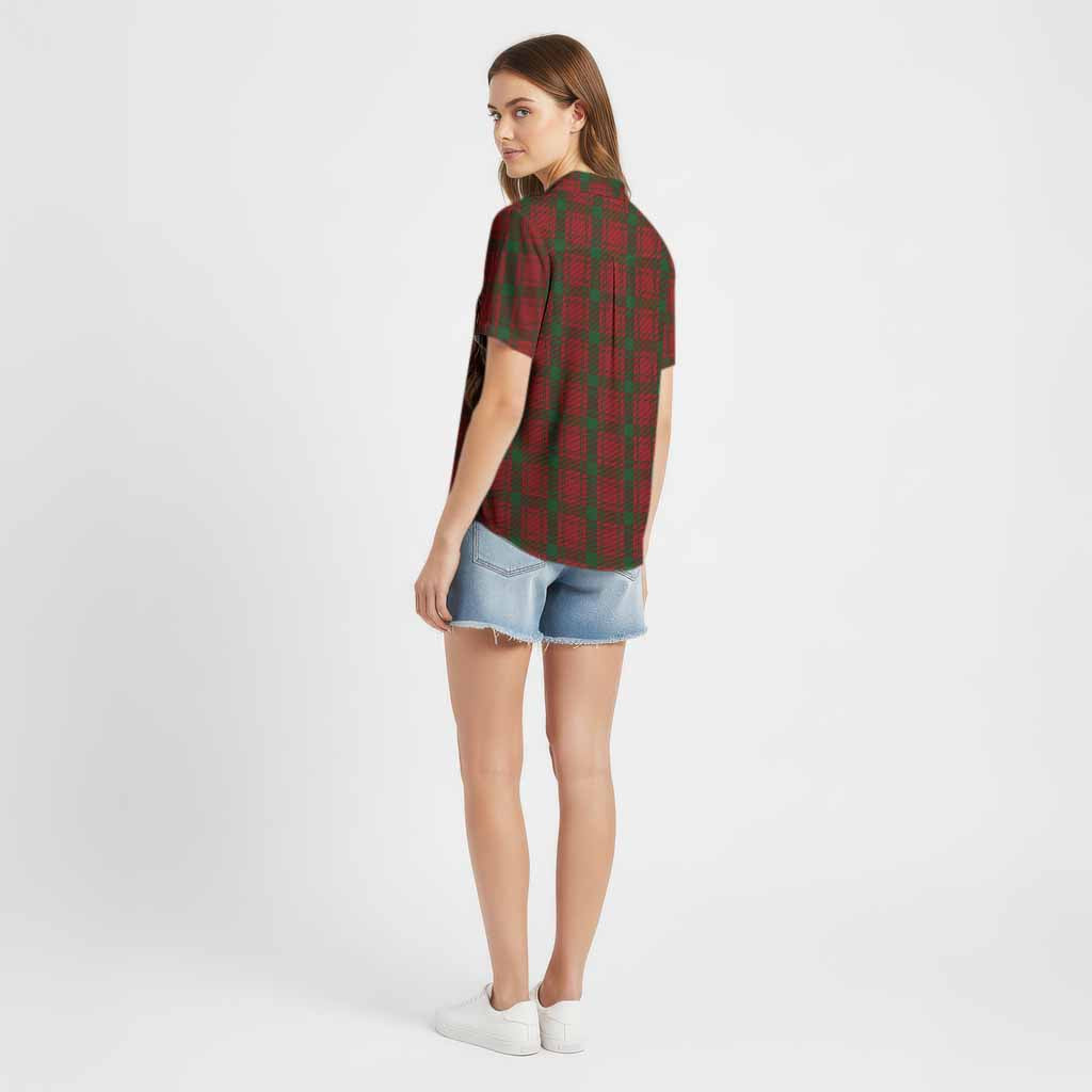 MacQuarrie (McQuarrie) Tartan Crest Cotton Hawaiian Shirt Ferocious Lion Style