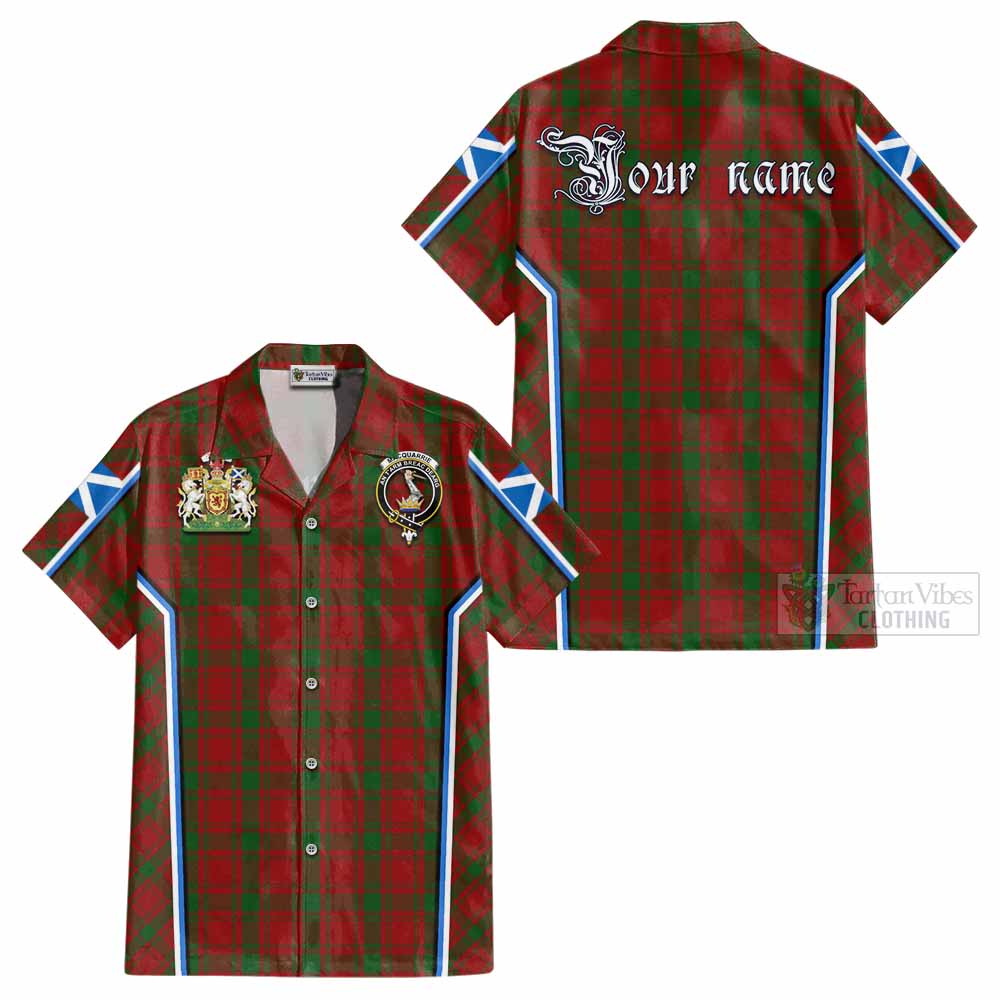 MacQuarrie (McQuarrie) Tartan Crest Cotton Hawaiian Shirt Scotland Coat of Arm Flag Style - Tartan Vibes Clothing