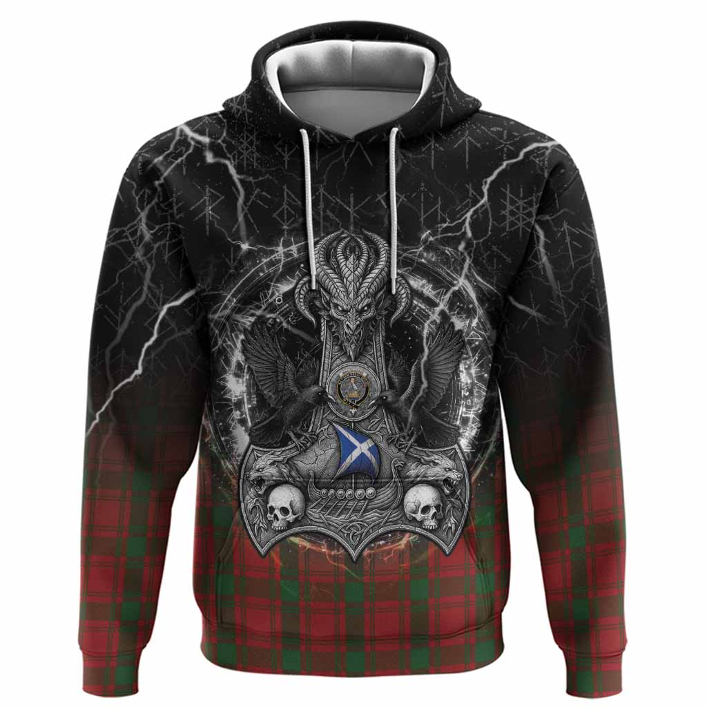 MacQuarrie (McQuarrie) Tartan Crest Hoodie Celtic Odin's Raven Legacy