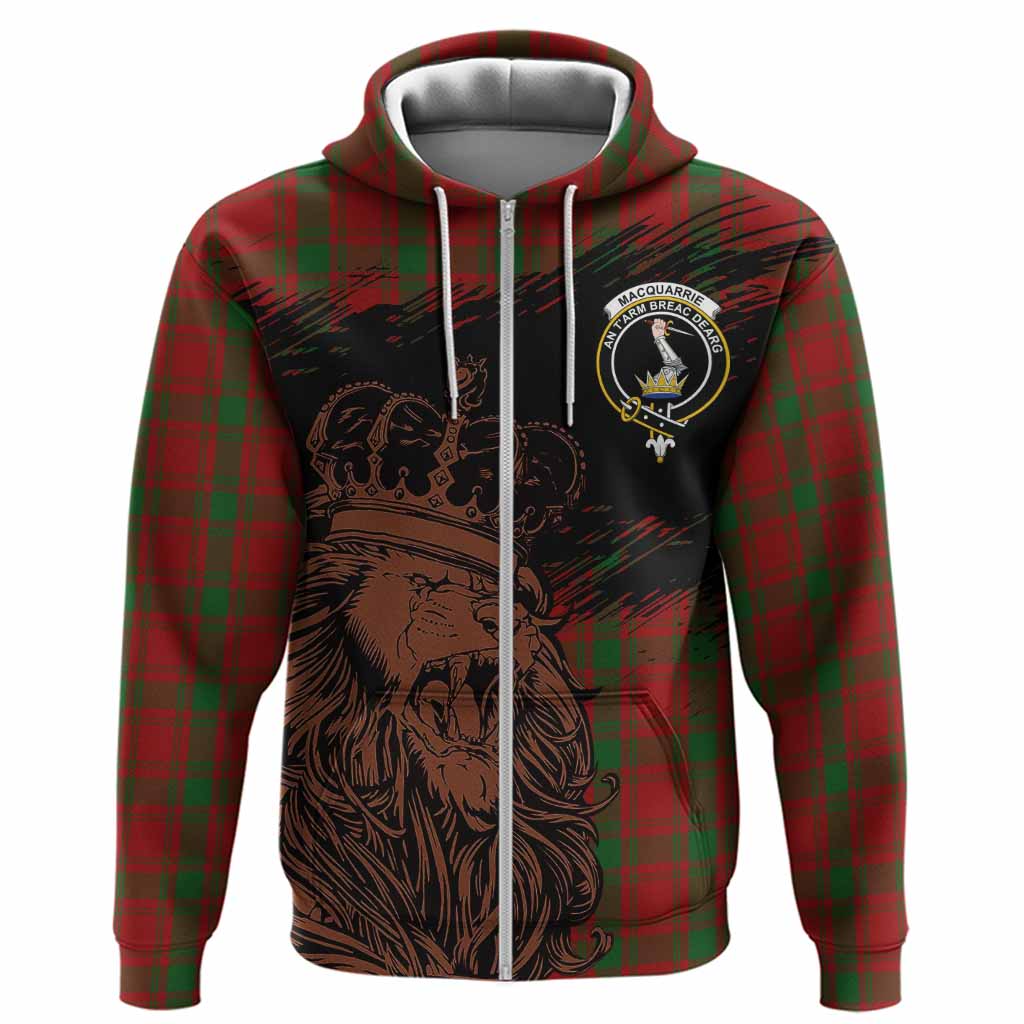 MacQuarrie (McQuarrie) Tartan Crest Hoodie Crowned Lion Heritage Style