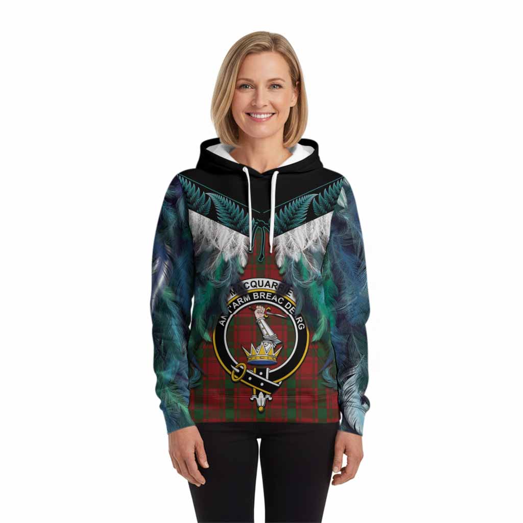 MacQuarrie (McQuarrie) Tartan Crest Hoodie New Zealand Maori Korowai Cloak