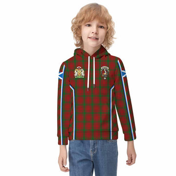 MacQuarrie (McQuarrie) Tartan Crest Kid Hoodie Scotland Coat of Arm Flag Style - Tartan Vibes Clothing