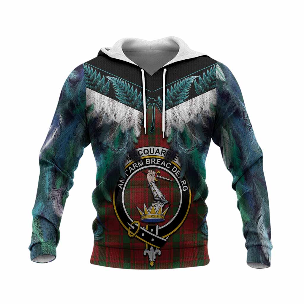 MacQuarrie (McQuarrie) Tartan Crest Knitted Hoodie New Zealand Maori Korowai Cloak