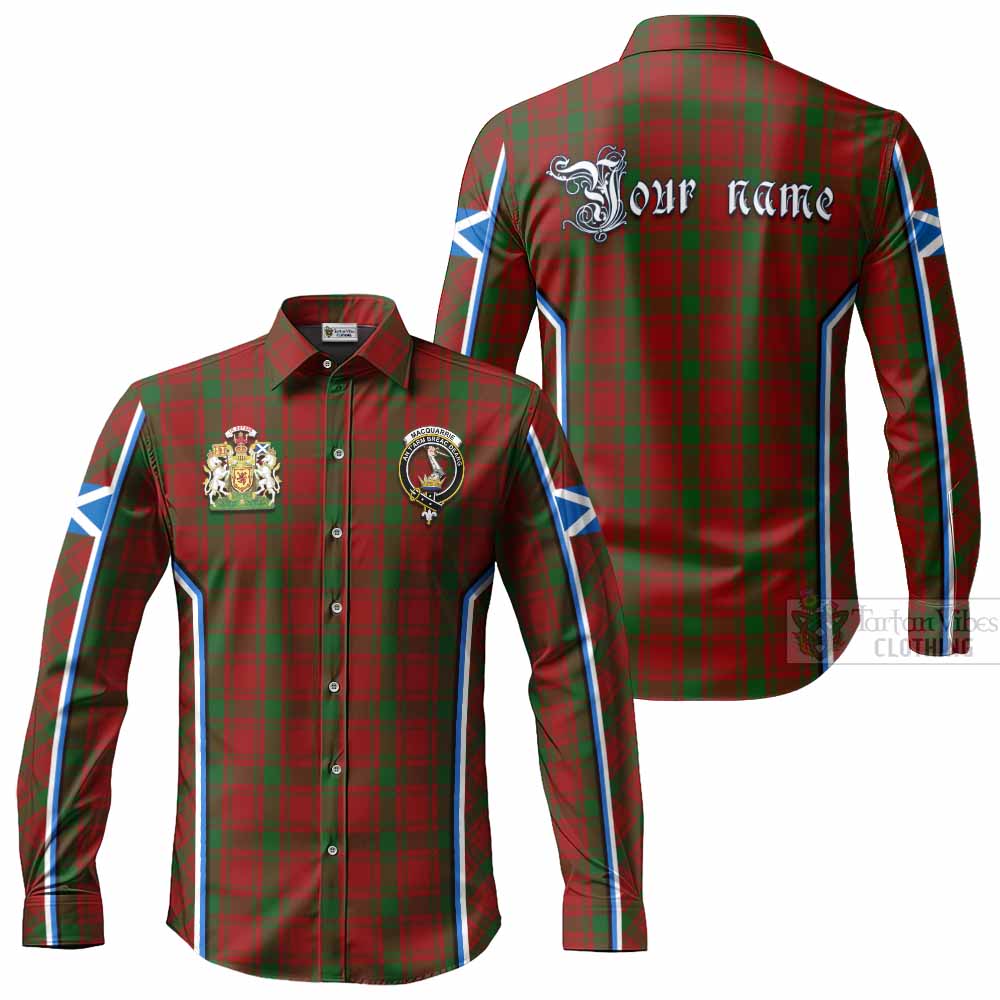MacQuarrie (McQuarrie) Tartan Crest Long Sleeve Button Shirts Scotland Coat of Arm Flag Style - Tartan Vibes Clothing