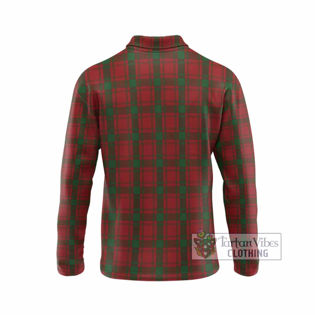 MacQuarrie (McQuarrie) Tartan Crest Long Sleeve Polo Shirt Ferocious Lion Style