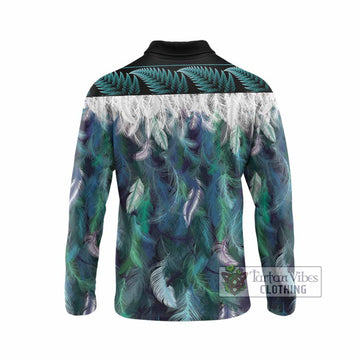 MacQuarrie (McQuarrie) Tartan Crest Long Sleeve Polo Shirt New Zealand Maori Korowai Cloak