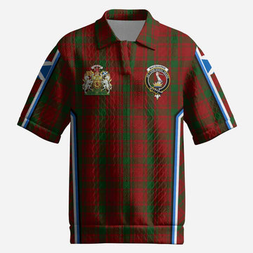 MacQuarrie (McQuarrie) Tartan Crest Men’s Polo Sweater Top Scotland Coat of Arm Flag Style