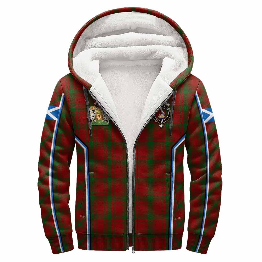 MacQuarrie (McQuarrie) Tartan Crest Sherpa Hoodie Scotland Coat of Arm Flag Style - Tartan Vibes Clothing