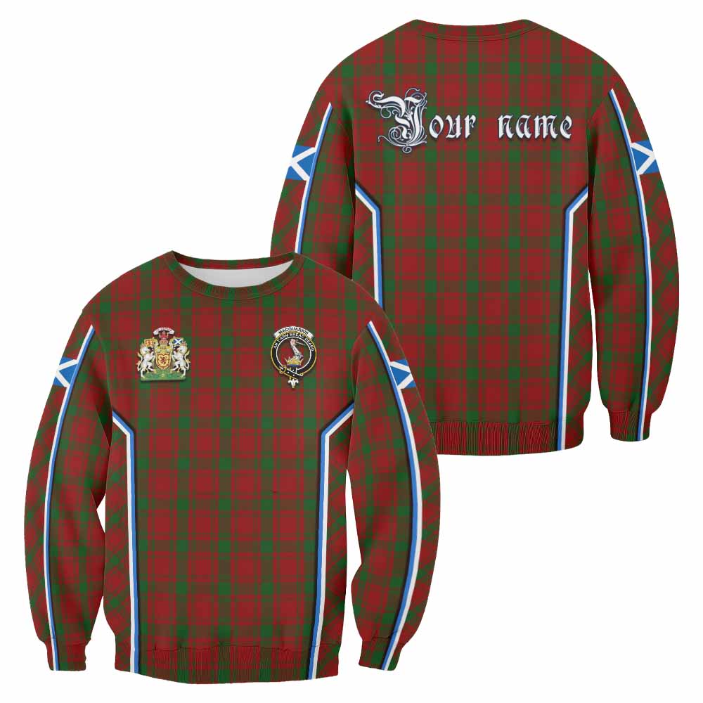 MacQuarrie (McQuarrie) Tartan Crest Sweatshirt Scotland Coat of Arm Flag Style - Tartan Vibes Clothing