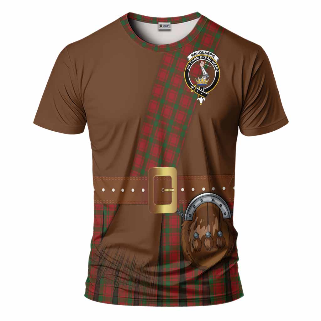 MacQuarrie (McQuarrie) Tartan Crest T-Shirt Kilt Costume Style