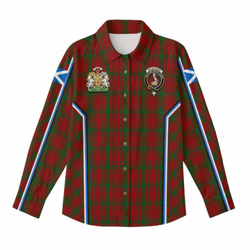 MacQuarrie (McQuarrie) Tartan Crest Women Casual Shirt Scotland Coat of Arm Flag Style - Tartan Vibes Clothing