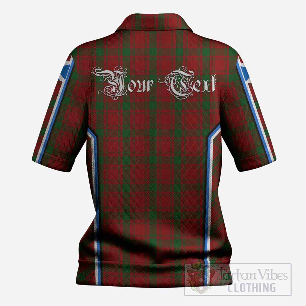 MacQuarrie (McQuarrie) Tartan Crest Women’s Polo Sweater Top Scotland Coat of Arm Flag Style