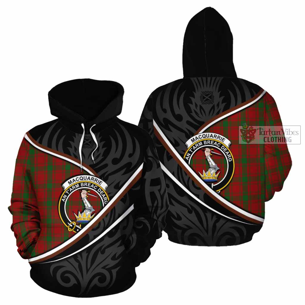 MacQuarrie (McQuarrie) Tartan Family Crest Cotton Hoodie Celtic Scottish Thistle Floral - Tartan Vibes Clothing