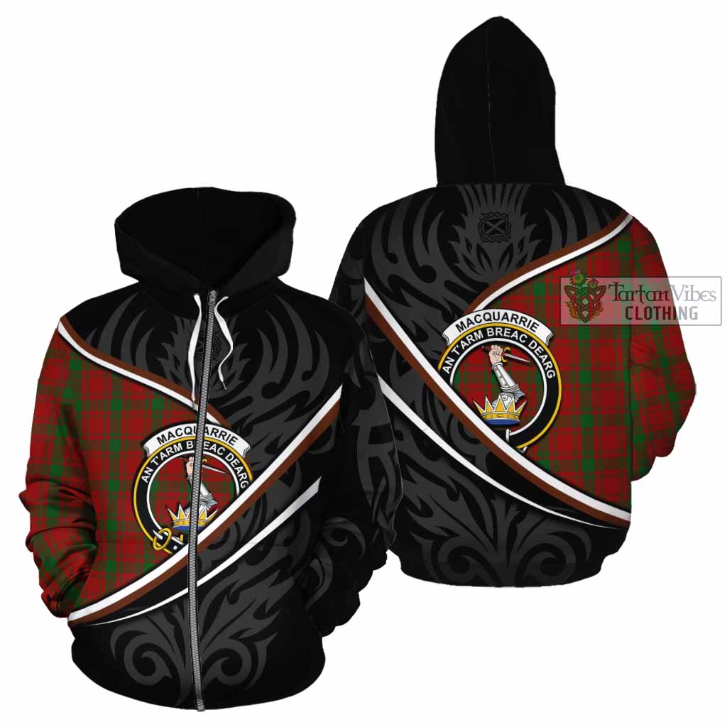 MacQuarrie (McQuarrie) Tartan Family Crest Cotton Hoodie Celtic Scottish Thistle Floral - Tartan Vibes Clothing