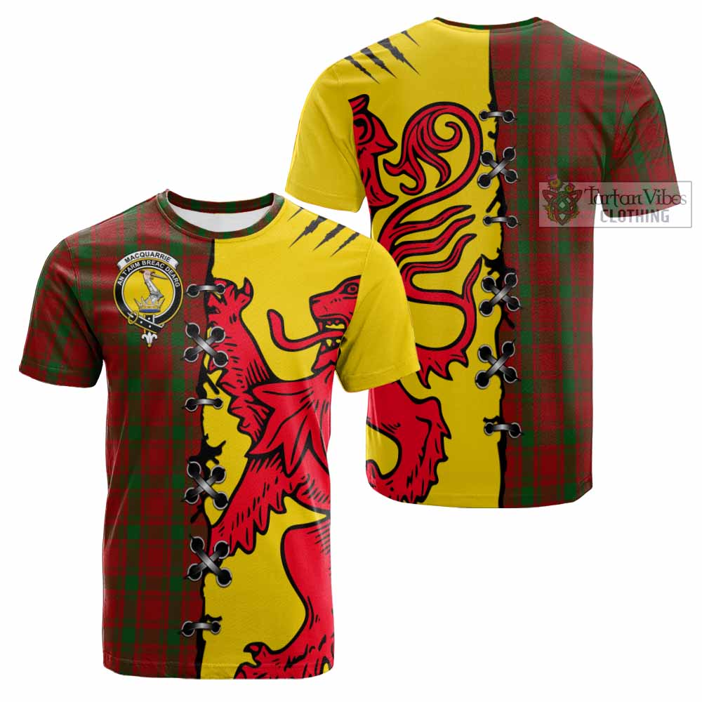 MacQuarrie (McQuarrie) Tartan Family Crest Cotton T-shirt Lion Rampant Honor - Tartan Vibes Clothing