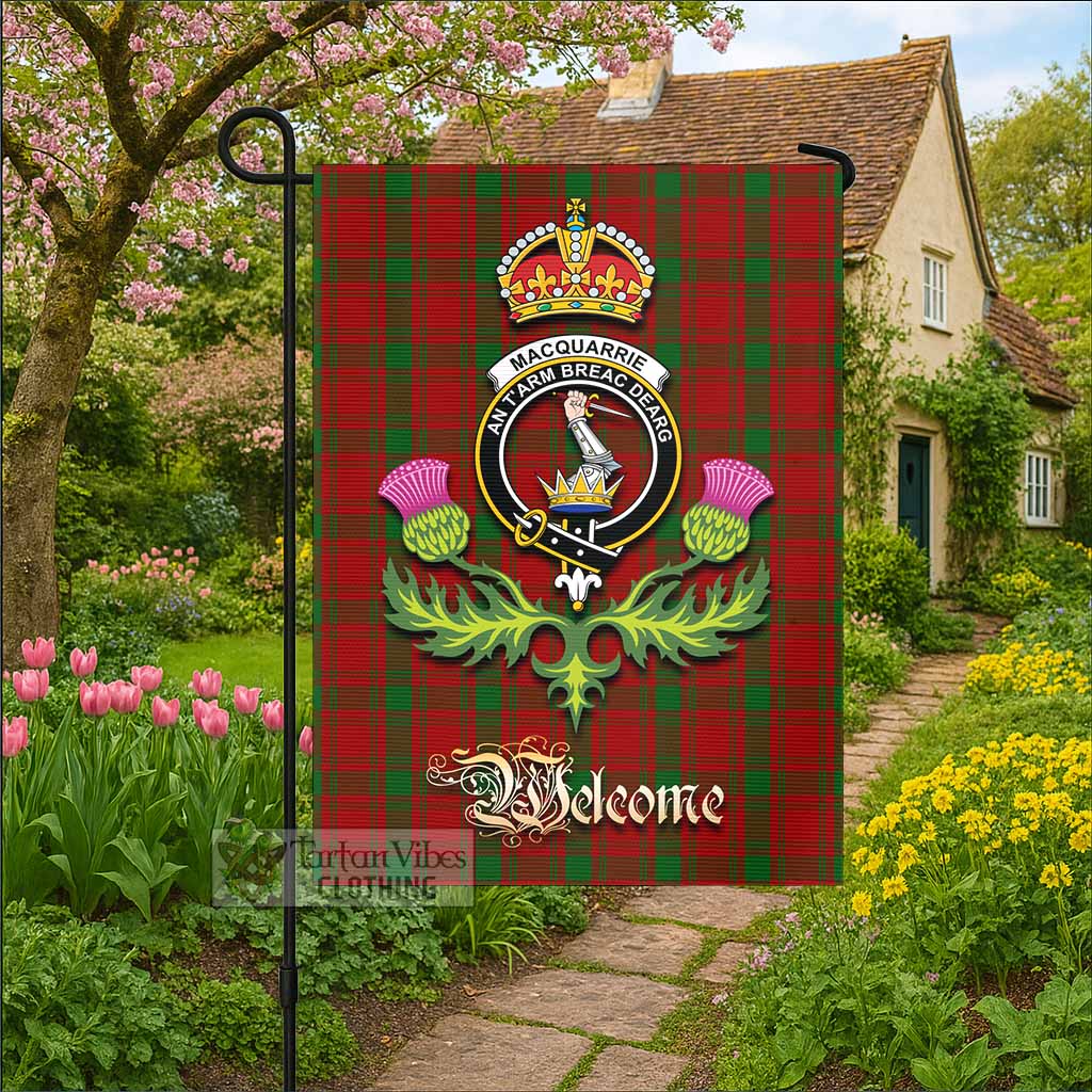 MacQuarrie (McQuarrie) Tartan Family Crest Garden Flag Royal Thistle Welcome Style - Tartan Vibes Clothing