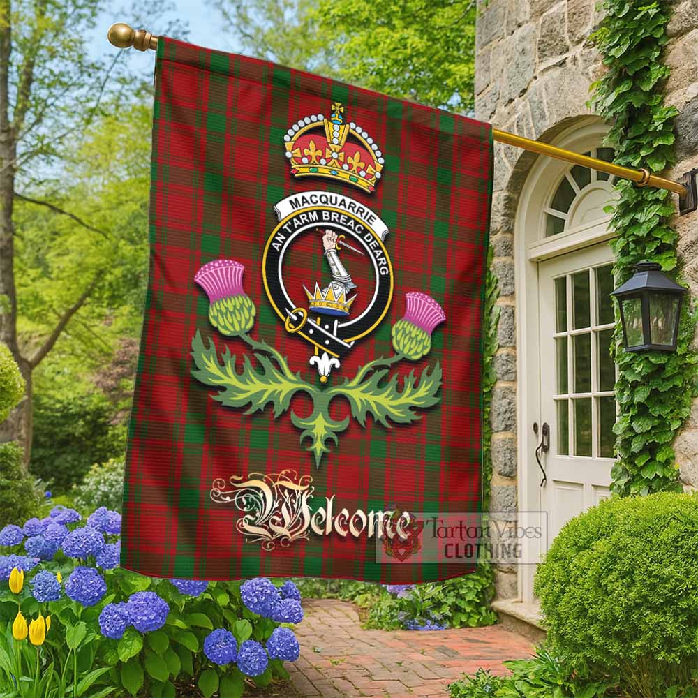 MacQuarrie (McQuarrie) Tartan Family Crest Garden Flag Royal Thistle Welcome Style - Tartan Vibes Clothing