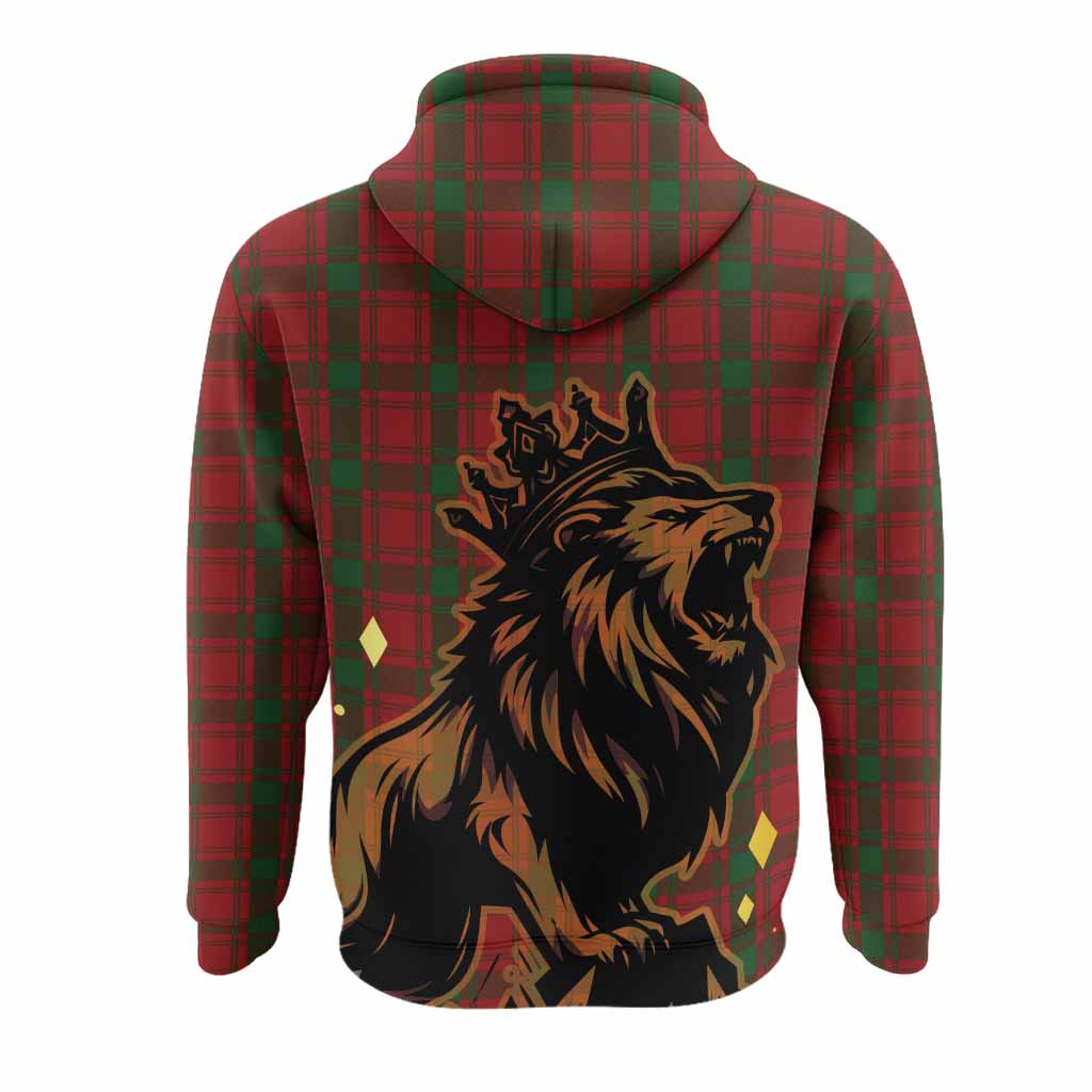 MacQuarrie (McQuarrie) Tartan Family Crest Hoodie Crowned Lion Roaring
