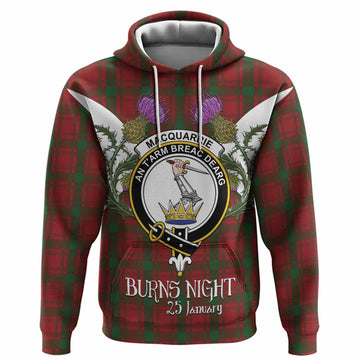 MacQuarrie (McQuarrie) Tartan Family Crest Hoodie Scottish Burns Night Thistle Floral