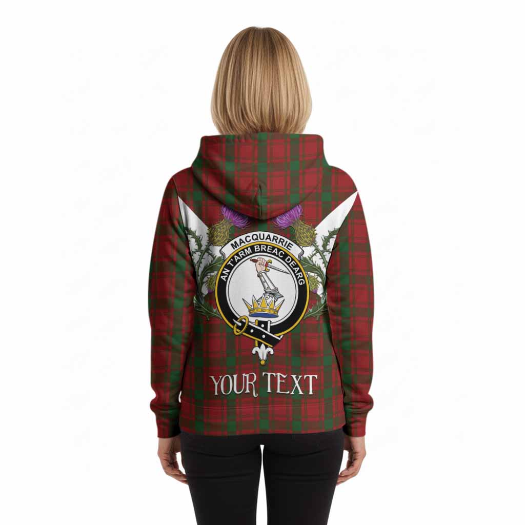MacQuarrie (McQuarrie) Tartan Family Crest Hoodie Scottish Burns Night Thistle Floral