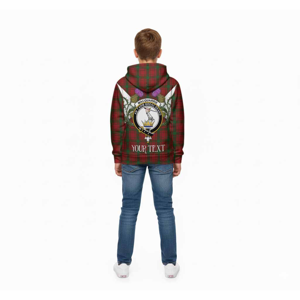 MacQuarrie (McQuarrie) Tartan Family Crest Kid Hoodie Scottish Burns Night Thistle Floral
