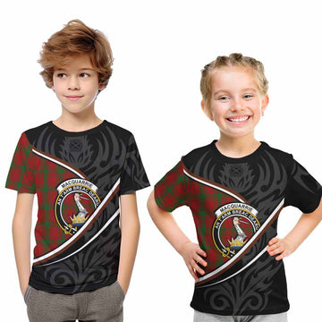 MacQuarrie (McQuarrie) Tartan Family Crest Kid T-shirt Celtic Scottish Thistle Floral - Tartan Vibes Clothing