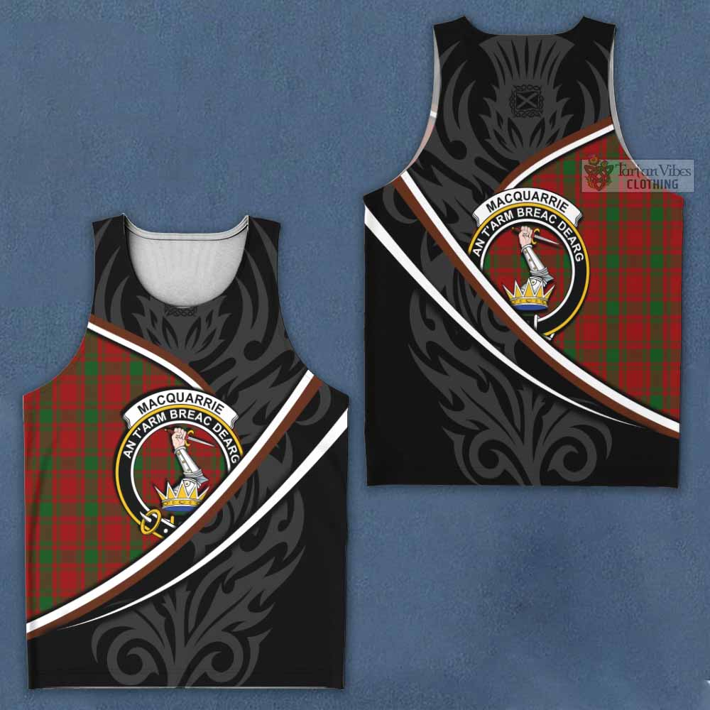 MacQuarrie (McQuarrie) Tartan Family Crest Men Tank Top Celtic Scottish Thistle Floral - Tartan Vibes Clothing