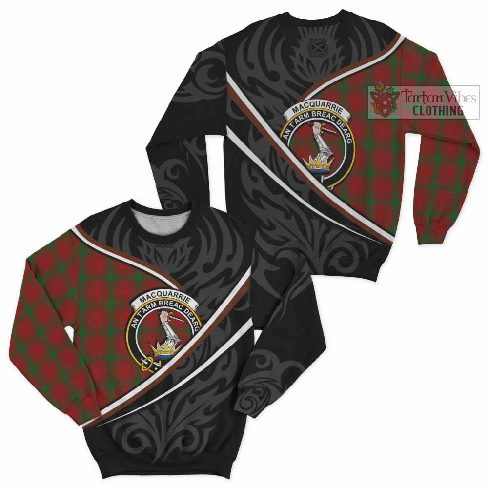MacQuarrie (McQuarrie) Tartan Family Crest Sweatshirt Celtic Scottish Thistle Floral - Tartan Vibes Clothing