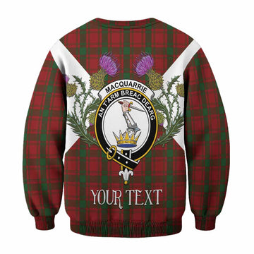 MacQuarrie (McQuarrie) Tartan Family Crest Sweatshirt Scottish Burns Night Thistle Floral
