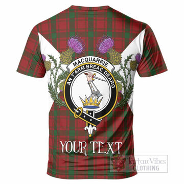 MacQuarrie (McQuarrie) Tartan Family Crest T-Shirt Scottish Burns Night Thistle Floral