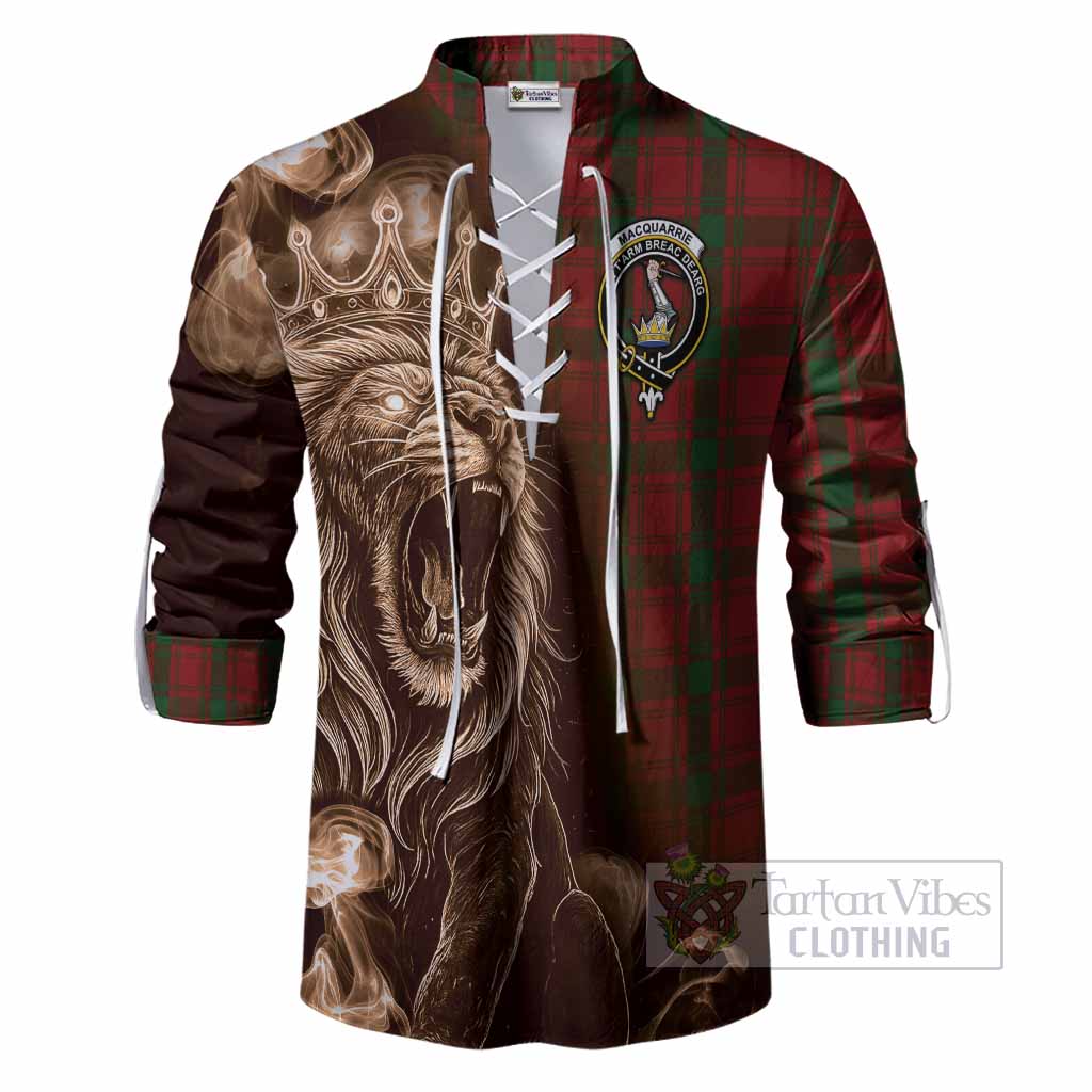 MacQuarrie (McQuarrie) Tartan Ghillie Shirt Roaring Lion Heritage