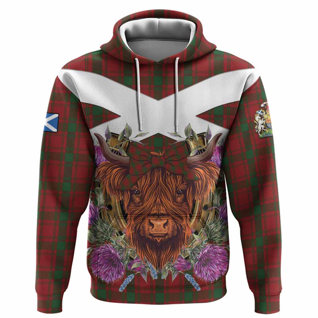 MacQuarrie (McQuarrie) Tartan Hoodie Scottish Thistle Heilan Coo
