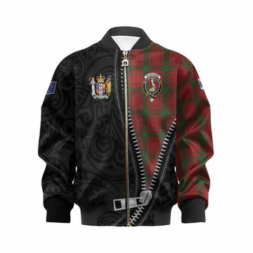 MacQuarrie (McQuarrie) Tartan Kid Bomber Jacket New Zealand Pattern Unique Zipper Stylized