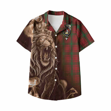 MacQuarrie (McQuarrie) Tartan Kid Hawaiian Shirt Roaring Lion Heritage