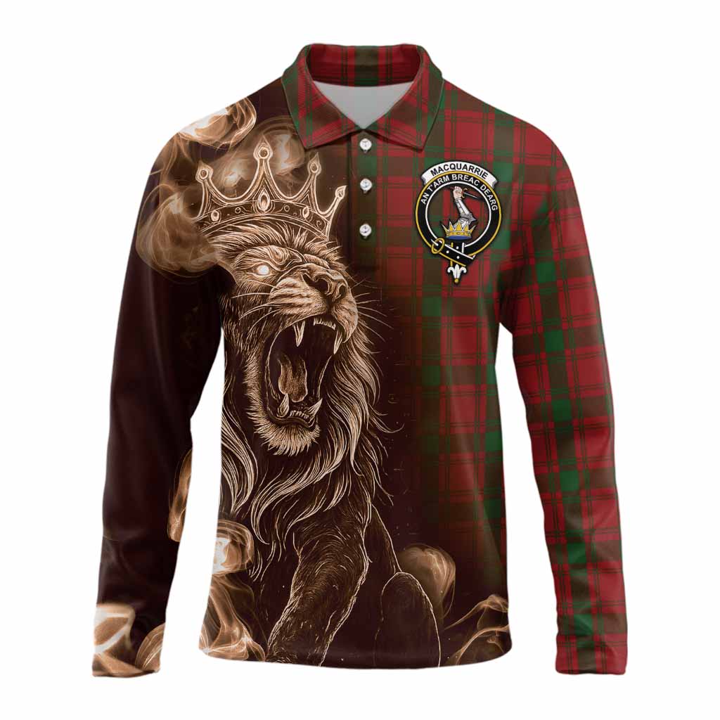 MacQuarrie (McQuarrie) Tartan Long Sleeve Polo Shirt Roaring Lion Heritage