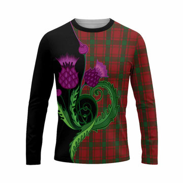 MacQuarrie (McQuarrie) Tartan Long Sleeve T-Shirt Traditional Scottish Thistle