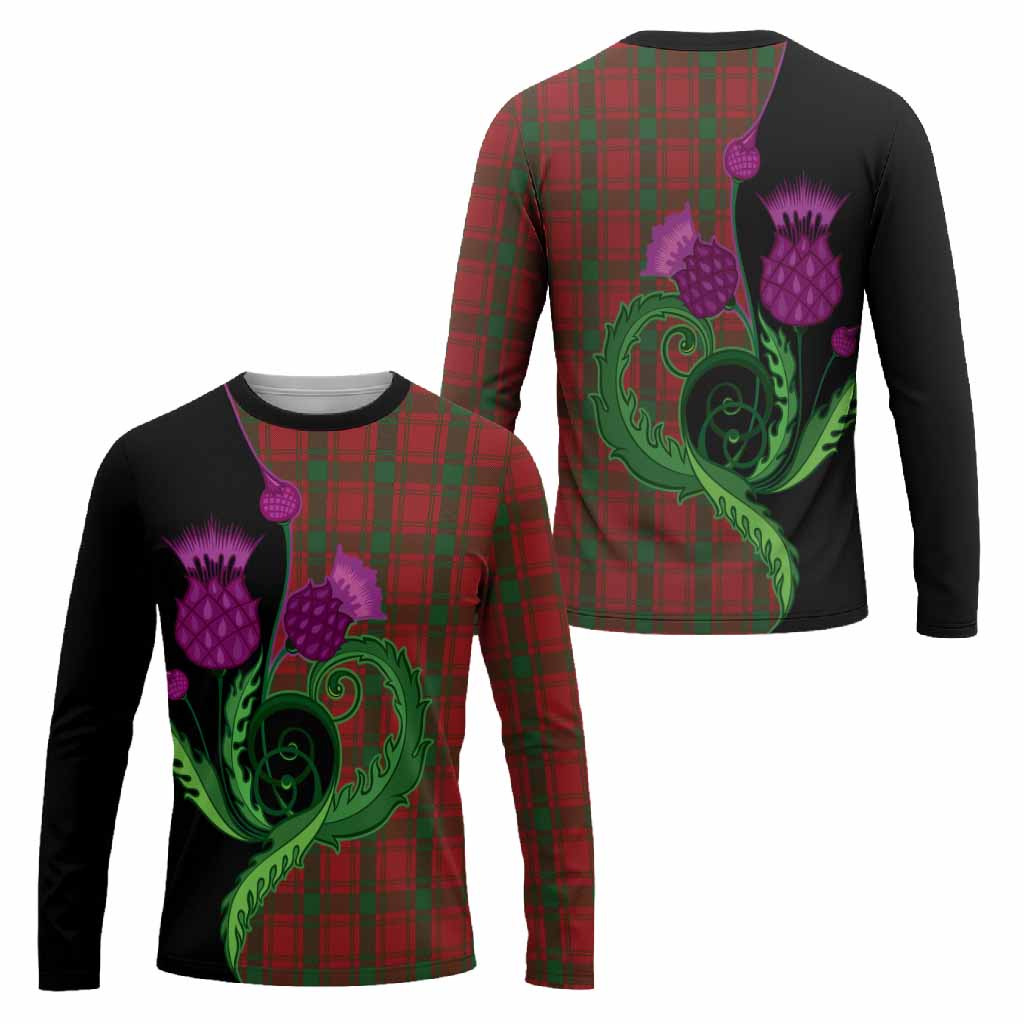 MacQuarrie (McQuarrie) Tartan Long Sleeve T-Shirt Traditional Scottish Thistle