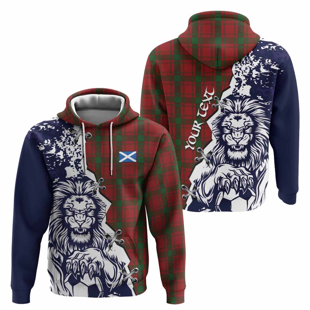 MacQuarrie (McQuarrie) Tartan Scottish Hoodie Angry Lion With Soccer Ball Style