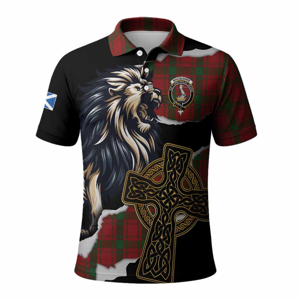 MacQuarrie (McQuarrie) Tartan Scottish Polo Shirt Lion Celtic Heritage