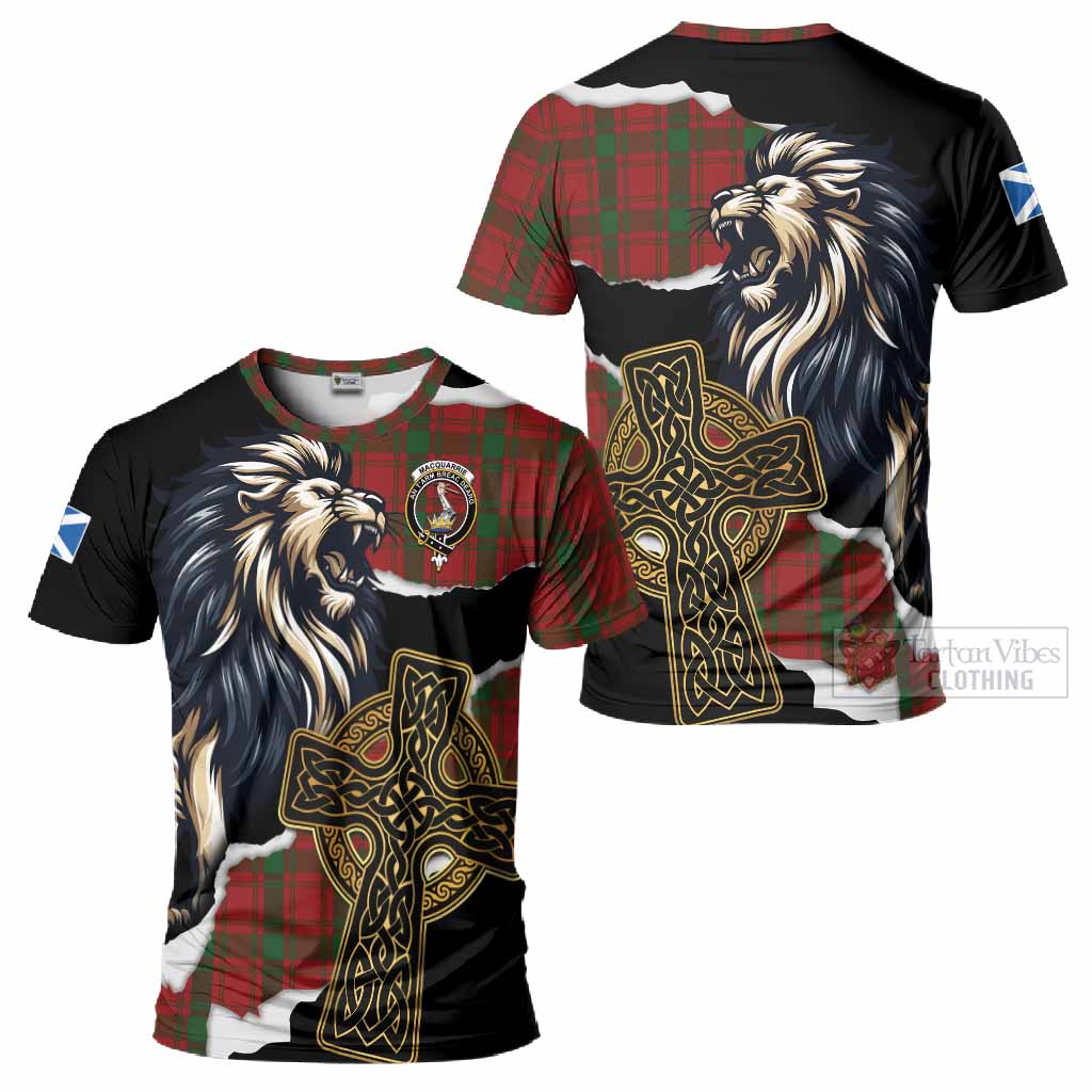 MacQuarrie (McQuarrie) Tartan Scottish T-Shirt Lion Celtic Heritage