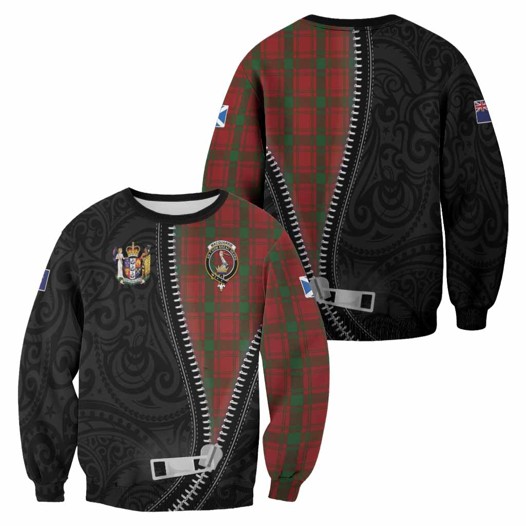 MacQuarrie (McQuarrie) Tartan Sweatshirt New Zealand Pattern Unique Zipper Stylized