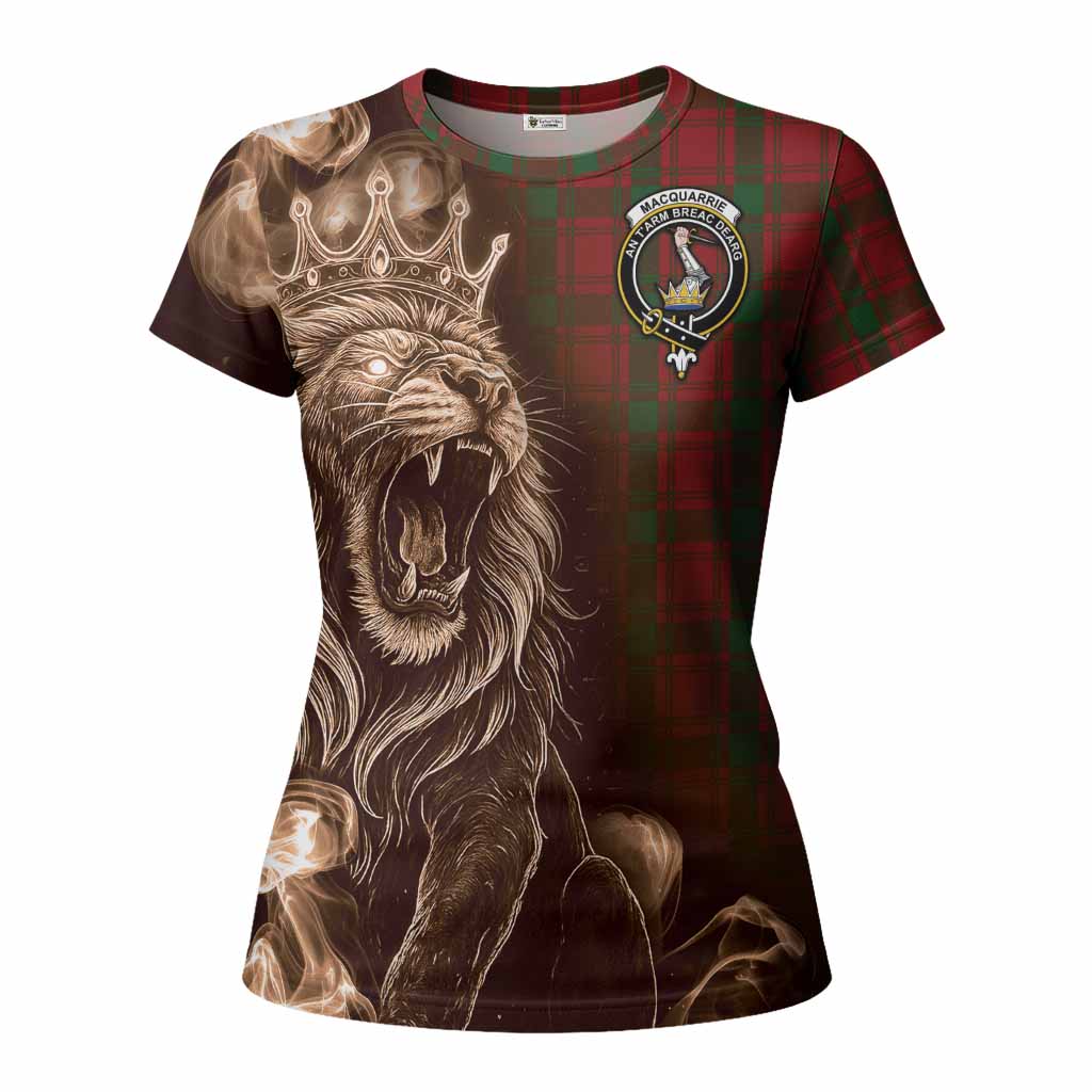MacQuarrie (McQuarrie) Tartan Women T shirt Roaring Lion Heritage
