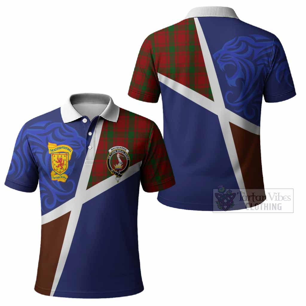 MacQuarrie (McQuarrie) The Scottish Football Crest Polo Shirt Lion-Tartan Army