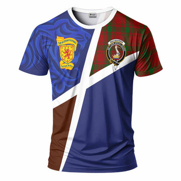 MacQuarrie (McQuarrie) The Scottish Football Crest T-Shirt Lion-Tartan Army