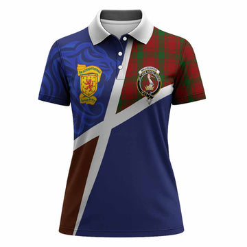 MacQuarrie (McQuarrie) The Scottish Football Crest Women Polo Shirt Lion-Tartan Army