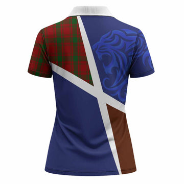 MacQuarrie (McQuarrie) The Scottish Football Crest Women Polo Shirt Lion-Tartan Army