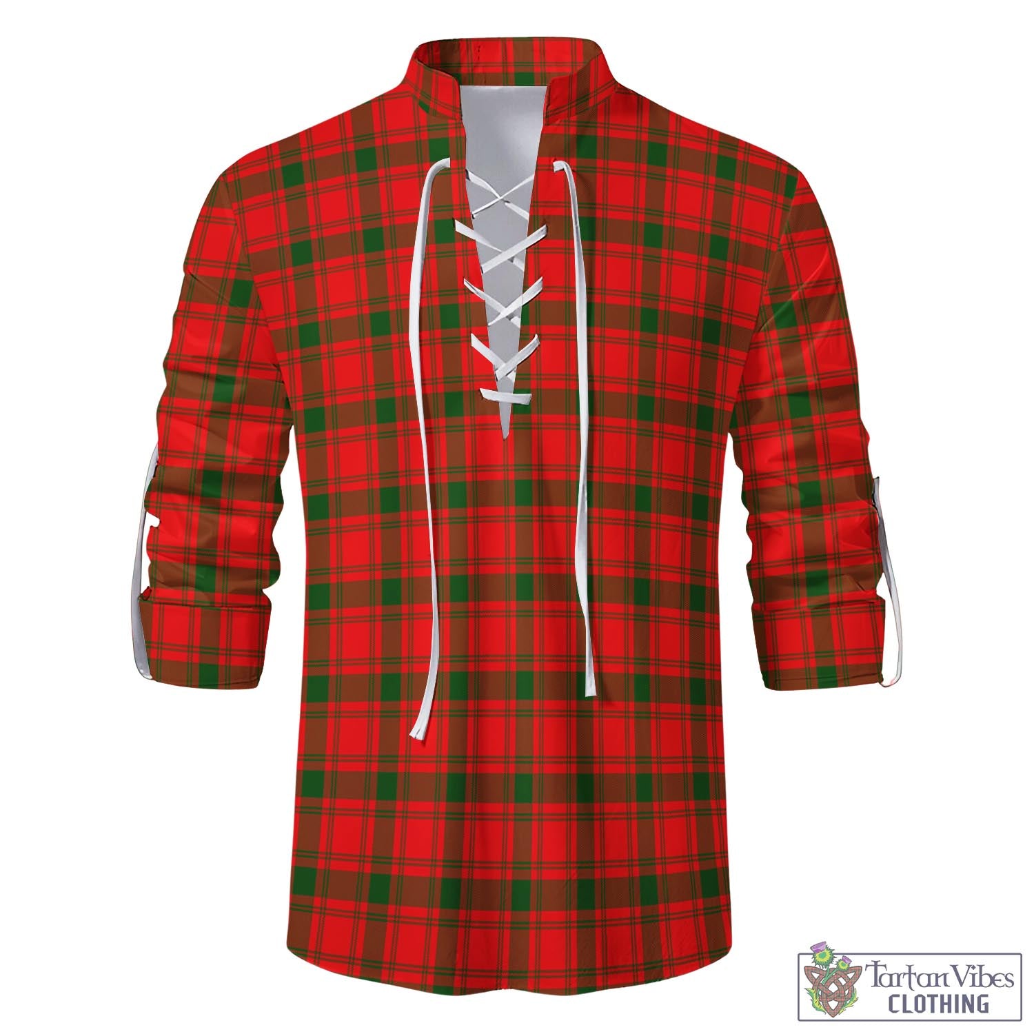 Tartan Vibes Clothing MacQuarrie Modern Tartan Men's Scottish Traditional Jacobite Ghillie Kilt Shirt