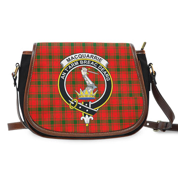 MacQuarrie Modern Tartan Saddle Bag with Family Crest